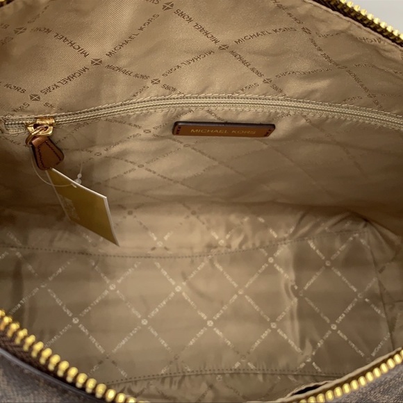 MICHAEL KORS CROSBY LARGE SHOULDER BAG BROWN SIGNT - Picture 16 of 16